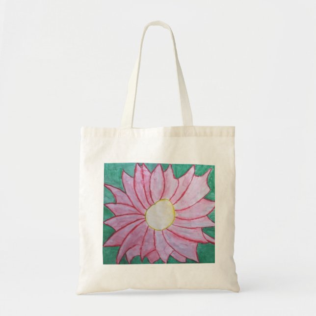 Rosa Blumen-Tasche Tragetasche (Vorne)