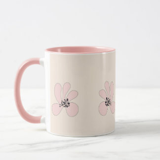 rosa Blumen Tasse