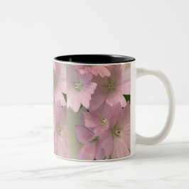 Rosa Blumen-Tasse Zweifarbige Tasse