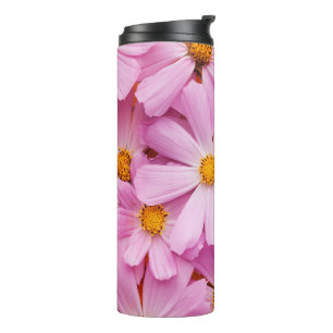Rosa Blumen Thermosbecher