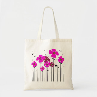 Rosa Blumen Tragetasche