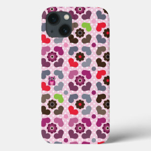 rosa Blumen- und Eulenmuster Case-Mate iPhone Hülle