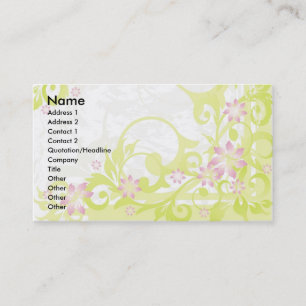 rosa Blumen Visitenkarte