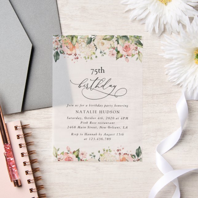 Rosa Blumen, Weiße Blumen, Boho, Geburtstag (Hochzeit)