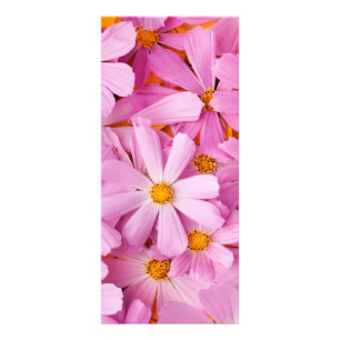 Rosa Blumen Werbekarte