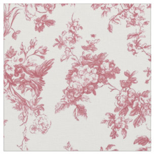 Rosa Blumen-Zweig-Toile-Muster Stoff