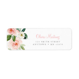 Rosa Blumenadresse Label Blush Rose Quinceañera