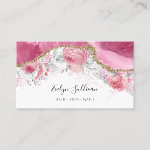 Rosa Blumenagazin Visitenkarte