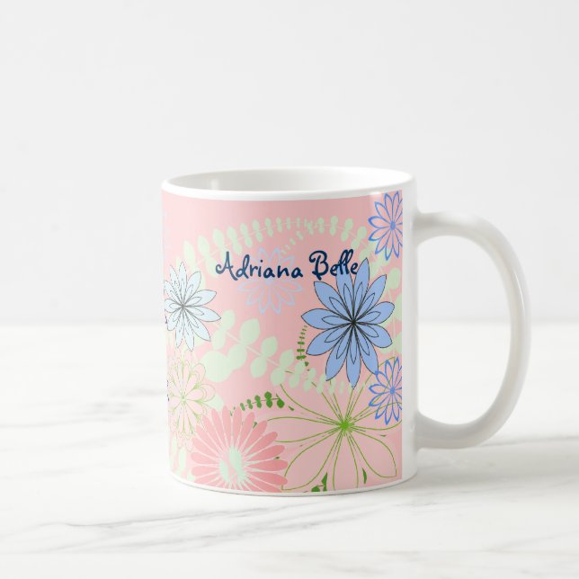 Rosa Blumenbaby-Tasse Kaffeetasse (Rechts)