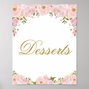 Rosa Blumenbeete Dessert Gastgeschenk Hochzeit Dus Poster
