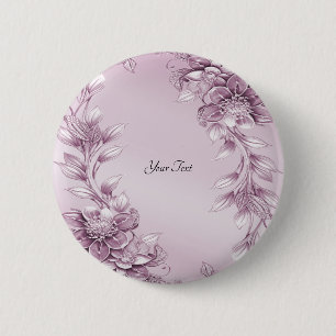 Rosa Blumenblatt-Button Button