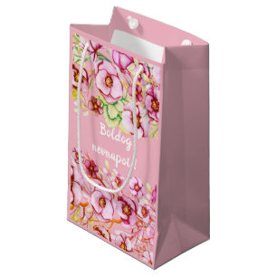 Rosa Blumenblätter - Tag des ungarischen Namens Kleine Geschenktüte