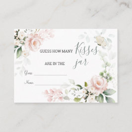 Rosa Blumenblätterung Wie viele Küsse im Jar Platzkarte