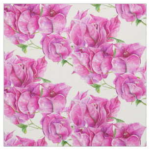 Rosa Blumenbougainvillea Wasserfarbmuster Stoff
