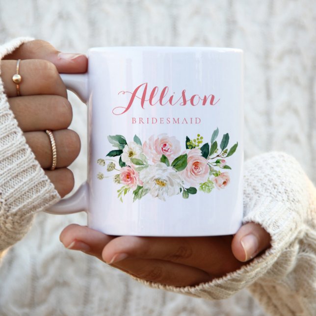 Rosa Blumenbrücke Personalisiert Zweifarbige Tasse (Von Creator hochgeladen)