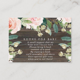 Rosa Blumenbücher für Babybuch verlangen Karte