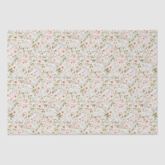 Rosa Blumencocktail Coquette Wrapping Paper Seidenpapier (Vorderseite)