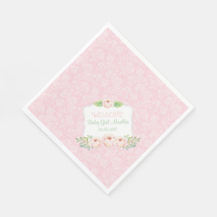 Rosa Blumendach Napoleon / Mädchendusche Serviette