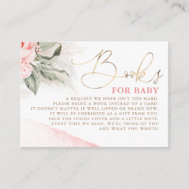 Rosa Blumendusche Bücher für Baby Begleitkarte