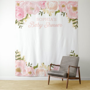 Rosa Blumendusche Hintergrund Foto Prop Wandteppich