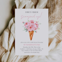 Rosa Blumeneis Creme Scoopup Brautparty