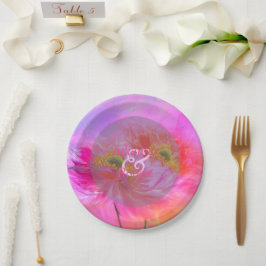 Rosa Blumenfantasy-Teller Pappteller