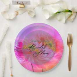 Rosa Blumenfantasy-Teller Pappteller