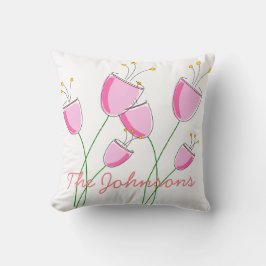 Rosa Blumenfeld Kissen