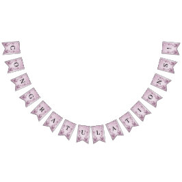 Rosa Blumenfolienmarkierung Wimpelkette