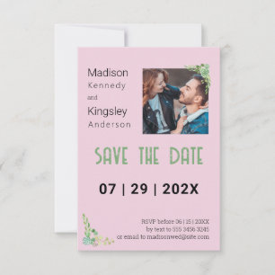 Rosa Blumenfrühling Save the Date Foto