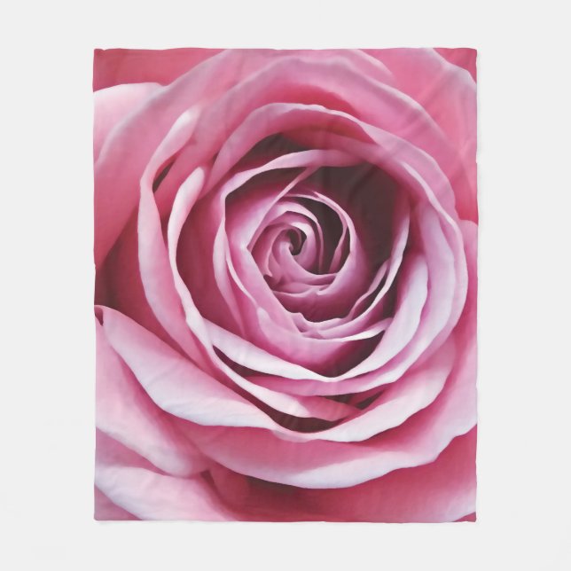 Rosa Blumengartenmädchen Kinderzimmer Fleecedecke (Vorderseite)