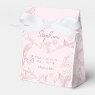 Rosa Blumengestelle werden mein Vorschlag für eine Geschenkschachtel