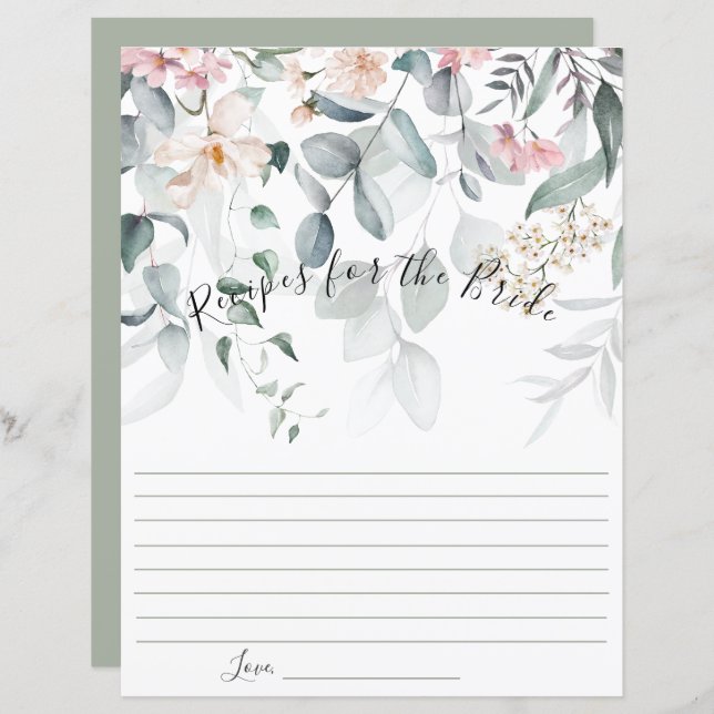 Rosa Blumengrün Bride Rezept (Vorne/Hinten)