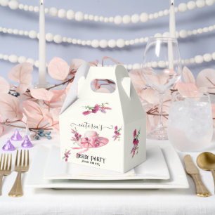 Rosa Blumenhut Derby Brautparty Geschenkschachtel
