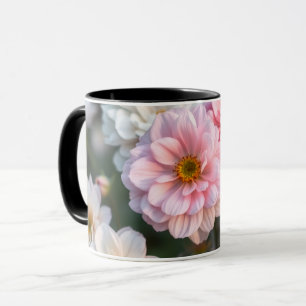 Rosa Blumenkaffeetasse Tasse