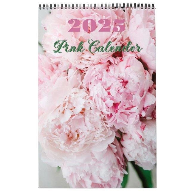 Rosa Blumenkalender 2025 Kalender (Titelbild)