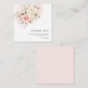 Rosa Blumenkarte zum 75. Geburtstag Dankeschön Mitteilungskarte