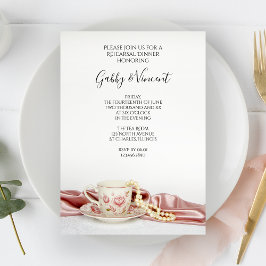 Rosa Blumenkohl Probe Abendessen Einladung