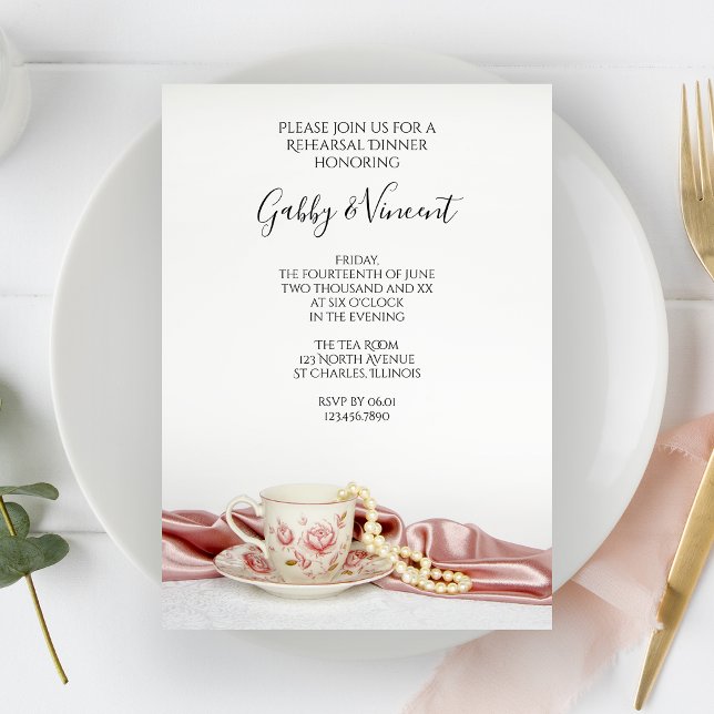 Rosa Blumenkohl Probe Abendessen Einladung (Von Creator hochgeladen)