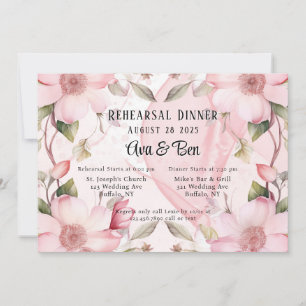 Rosa Blumenkohl Probe Abendessen Einladung