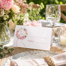 Rosa Blumenkranz-Bogenband Mädchen-Baby-Party Platzkarte