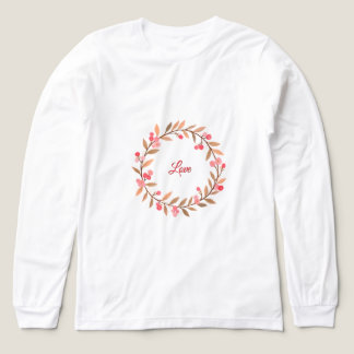 Rosa Blumenkranz einfach Tri-Blend Shirt