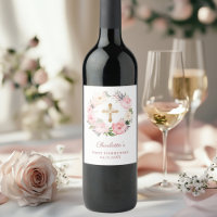 Rosa Blumenkranz Kreuz Erstkommunion
