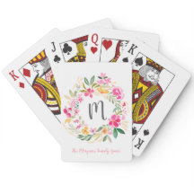 Rosa Blumenkraut Aquarellfarbenfamilie Monogramm