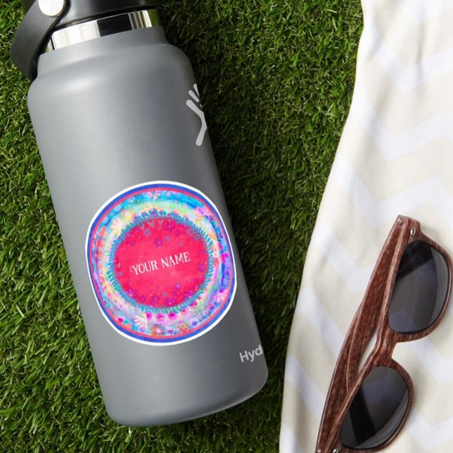 Rosa Blumenkrautkleid Eigene Inspirivity-Aufkleber Aufkleber (Von Creator hochgeladen)