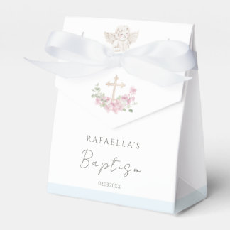 Rosa Blumenkreuz Engel Taufgeschenkboxen Geschenkschachtel
