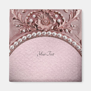 Rosa Blumenmagnet Magnet