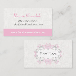 Rosa Blumenmatte auf der Wave Business Card Visitenkarte