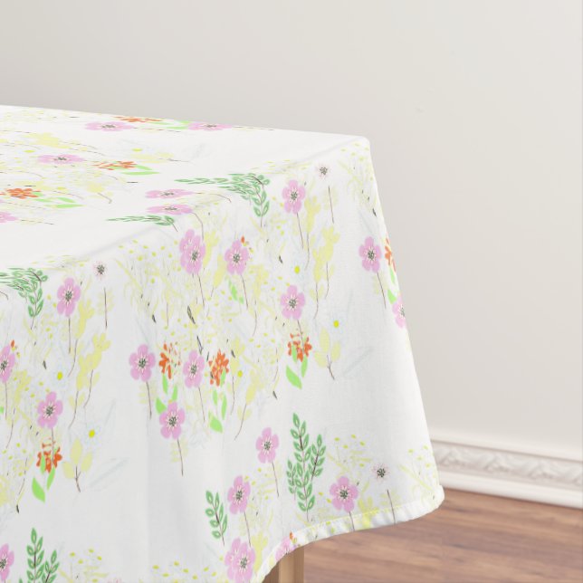 Rosa Blumenmix Tischdecke (Beispiel)