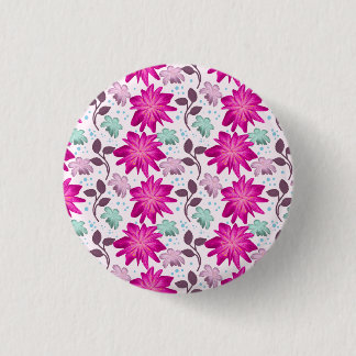 Rosa Blumenmuster Button